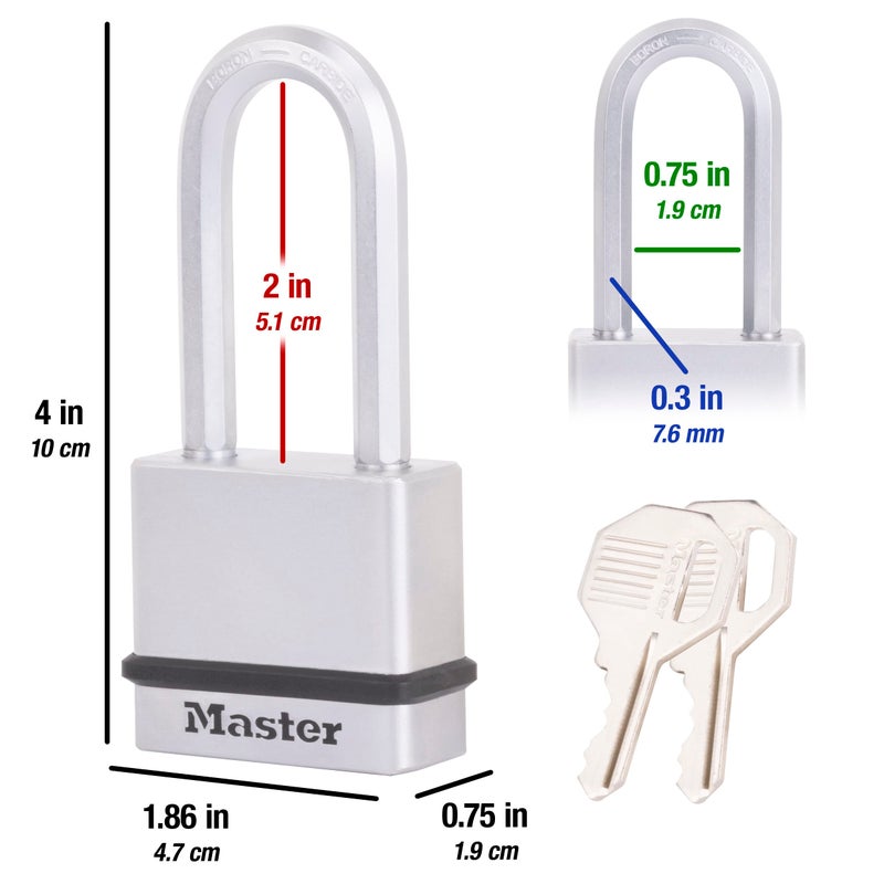 Master Lock Master Lock M530XDLH Magnum Solid Steel Keyed Padlock, 1-3/4 in. Wide, 1 Pack  - Image 5