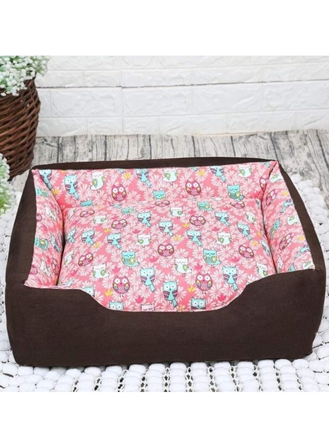 مورو مورو عش كلب مربع كتان – سرير مريح قابل للتنفس ومضاد للانزلاق للكلاب والقطط - Image 2