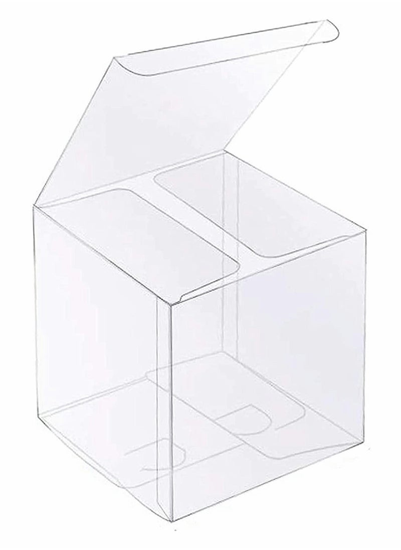 30 Pcs Clear Favor Boxes Transparent Baking Box Cake Packaging West Point Plastic Gift Box 4 Inch For Wedding Party