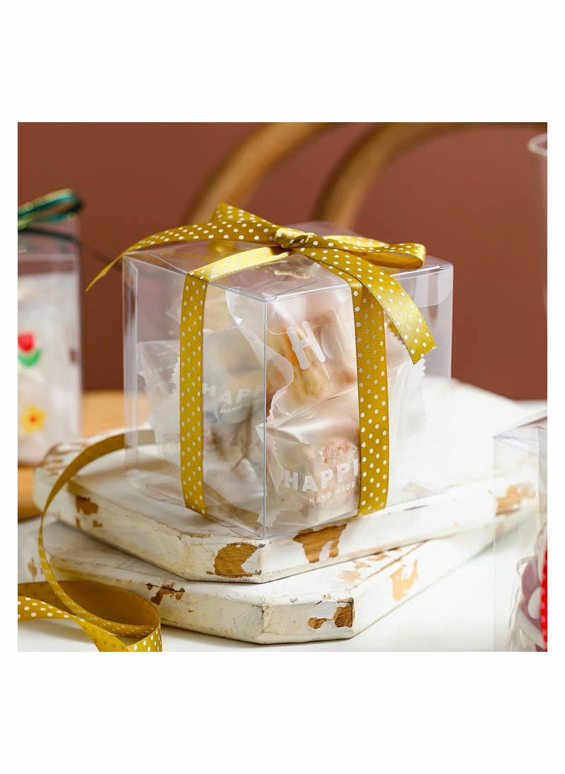 30 Pcs Clear Favor Boxes Transparent Baking Box Cake Packaging West Point Plastic Gift Box 4 Inch For Wedding Party