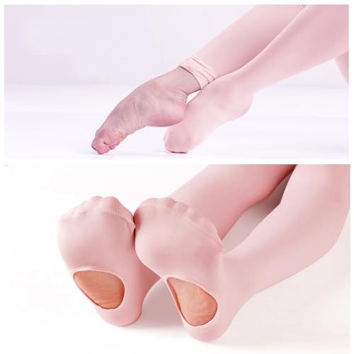 PAPPNTI Girls' Ultra Soft Pro Dance Tights Ballet Transition Daily Student Tights (Toddler/Little Kid/Big Kid) Pink 1 Pair L(8-10 Years) - Image 3