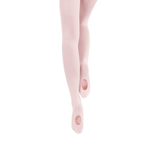 PAPPNTI Girls' Ultra Soft Pro Dance Tights Ballet Transition Daily Student Tights (Toddler/Little Kid/Big Kid) Pink 1 Pair L(8-10 Years) - Image 1