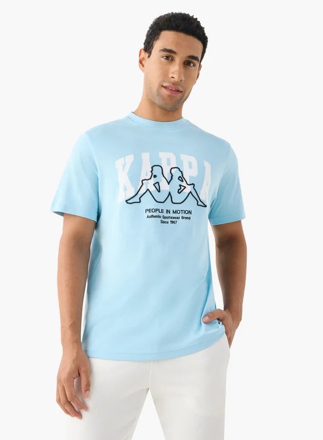 Kappa Printed T-shirt with Crew Neck and Short Sleeves