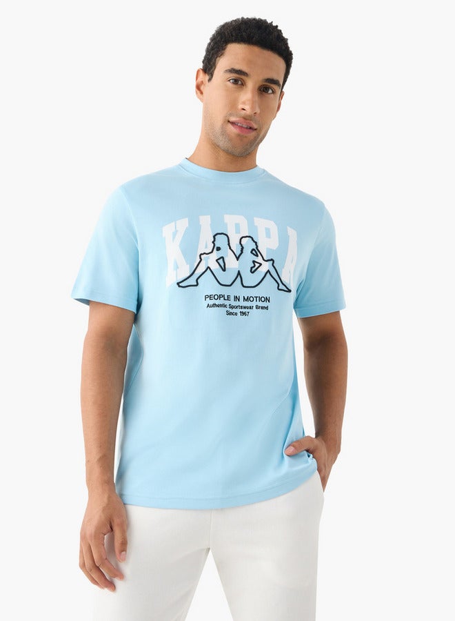 كابا تيشيرت كابا مطبوع بياقة دائرية وأكمام قصيرة - Image 1