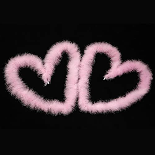 Holmgren Pink Marabou Feather Boas - 2 Pcs 25g 2 Yards Feathers Boa for Women, DIY Clothing, Kids Party Dress Up, Home Wedding Decor (Pink) - Image 5