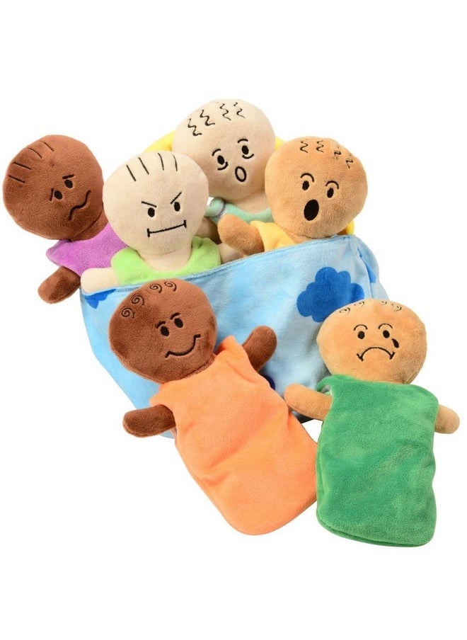 Constructive Playthings 6-Piece Expression Plush Baby Dolls Set For Social Emotional Learning, Plush Multicultural Sensory Cloth Babies Toy Set, Multicolor  - Image 1