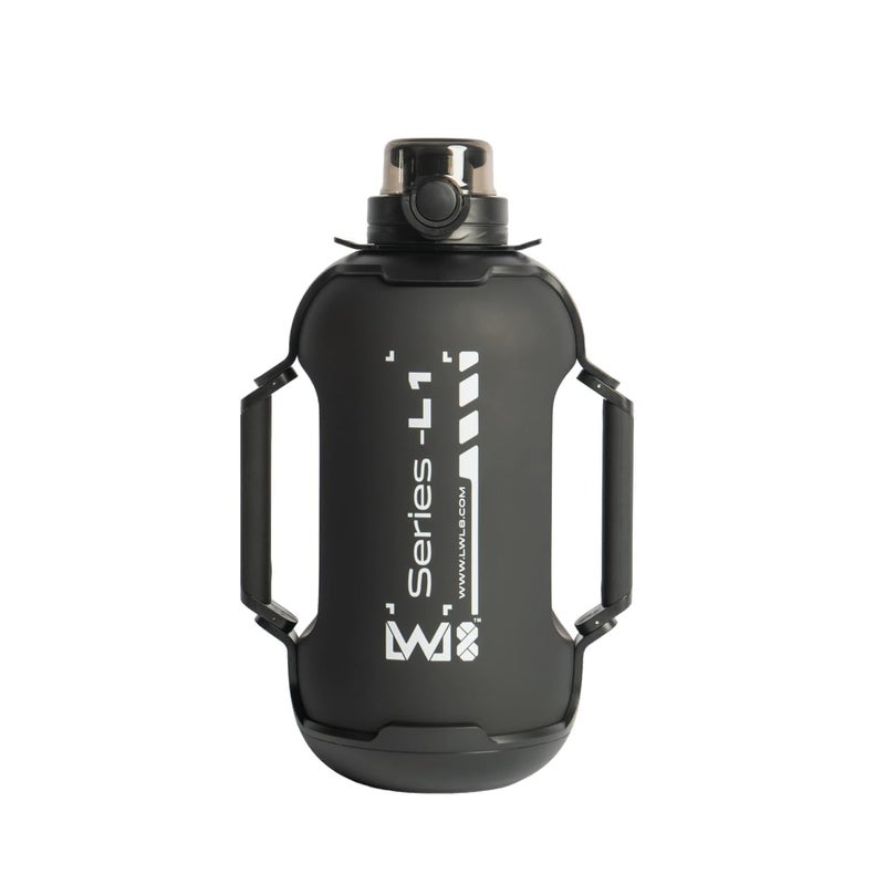 LWL8 زجاجة مياه ذكية LWL8 من تريتان تتعقب استهلاك المياه وتضيء لتذكيرك بالبقاء رطبًا مع قشة مدمجة لون دنيم أسود 1300 مل - Image 1