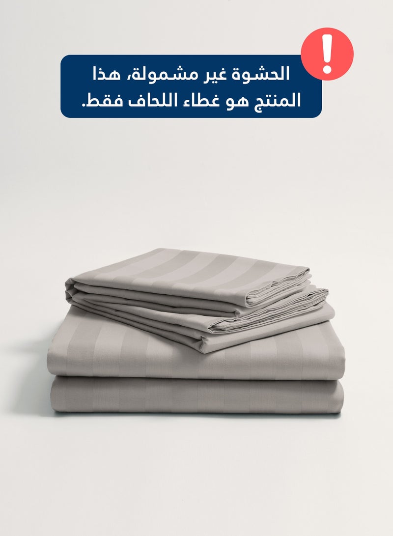 Master Home Textile Cotton Hotel Duvet Cover Sets, Fits 200 cm x 200 cm Size Bed,  6 Pcs King Size, Hotel Stripe Pattern - Image 3