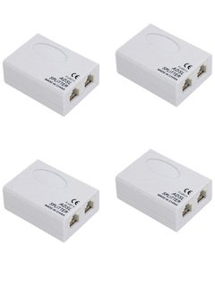 Generic ADSL Broadband Modem Phone Line Splitter Filter pack of 4 White  - Image 1