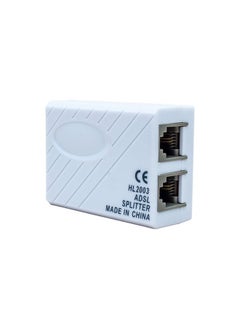 Generic ADSL Broadband Modem Phone Line Splitter Filter pack of 4 White  - Image 3