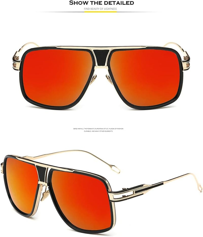 GOBIGER Aviator Sunglasses for Men 100% UV Protection Goggle Alloy Frame with Case - Image 3