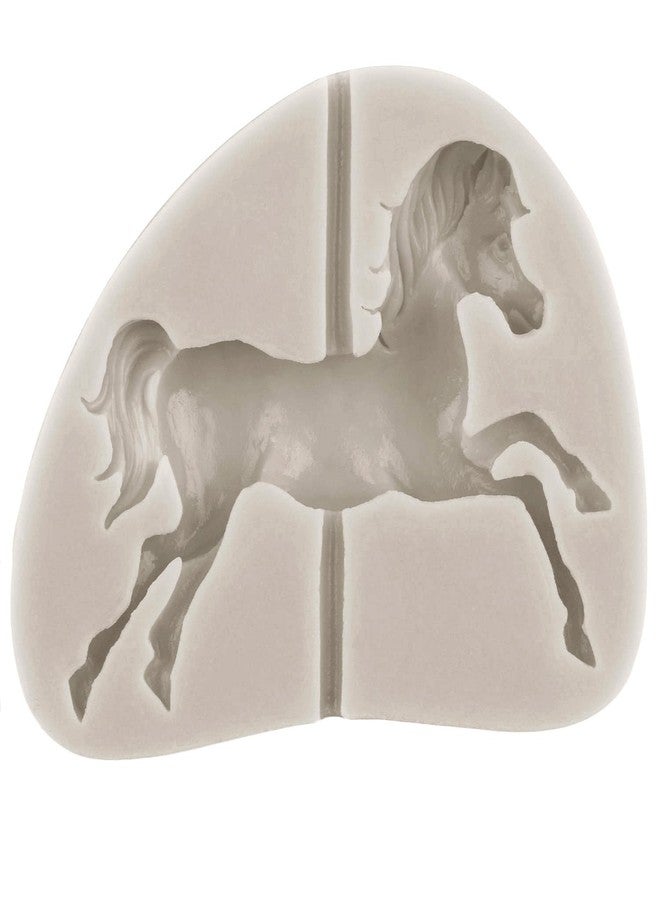 Sijiangmold Carousel Horse Silicone Fondant Molds Merry-Go-Round Chocolate Gum Paste Molds For Cake Decorating Chocolate Gum Paste Cupcake Topper Polymer Clay Set Of 4 - Image 4