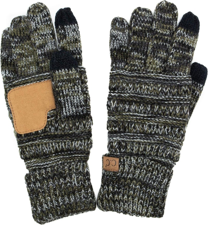 Unisex Cable Knit Winter Warm Anti-Slip Touchscreen Texting Gloves