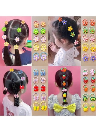 100 pieces of children hair bands,hair accessories for girl, elasticity headbands,stretchable, good recovery,make beautiful hairstyles, no metal, no damage to hair - view 5