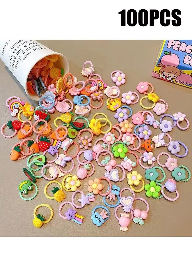 YJ 100 pieces of children hair bands,hair accessories for girl, elasticity headbands,stretchable, good recovery,make beautiful hairstyles, no metal, no damage to hair - Image 1