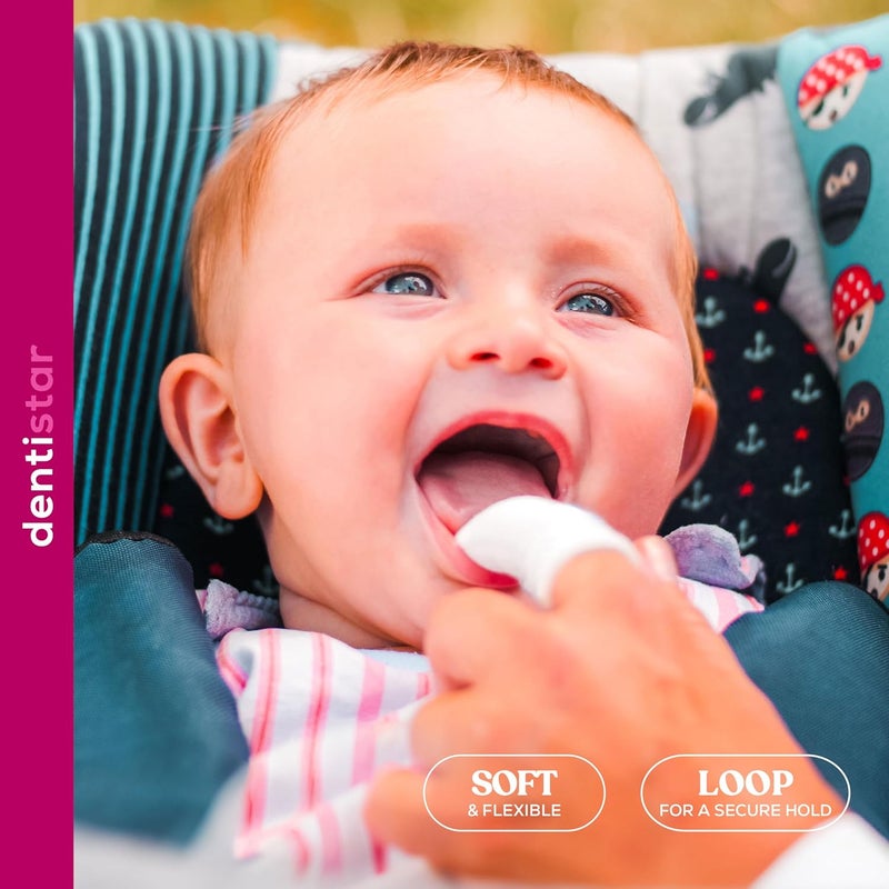 dentistar Dental Care Finger Baby Toothbrush Soft Teeth and Gum Cleaning for Babies 012 Months Reusable Teething Wipes Antibacterial Oral Care BPA Free Made in Germany - Image 5