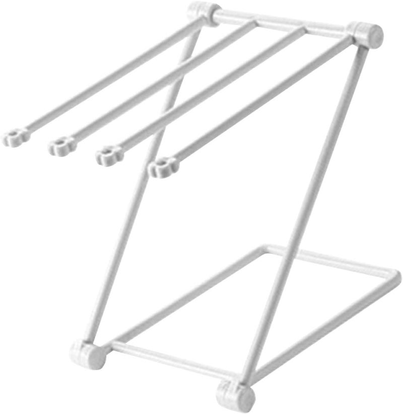Focket Countertop Dishcloth Drying Rack 4 Arms Lightweight Space Saving Compact Dish Rag Cloth Holder Foldable for Kitchen Light Grey - Image 5