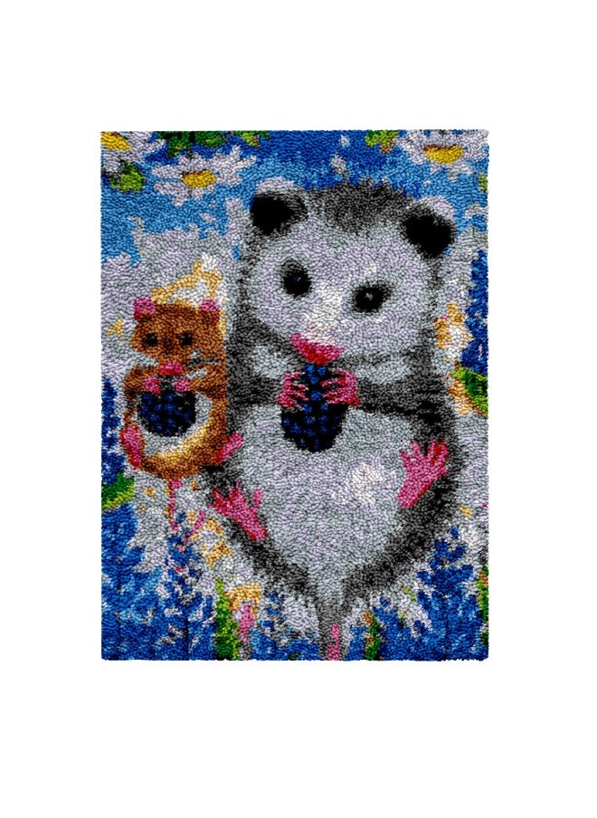 Loquat Latch Hook Kit Cross Stitch Kit,Rug Hook Pattern,Tapestry Kits,Latch Hook For Home,Craft Kit For Kids,Animal Hook  - Image 1