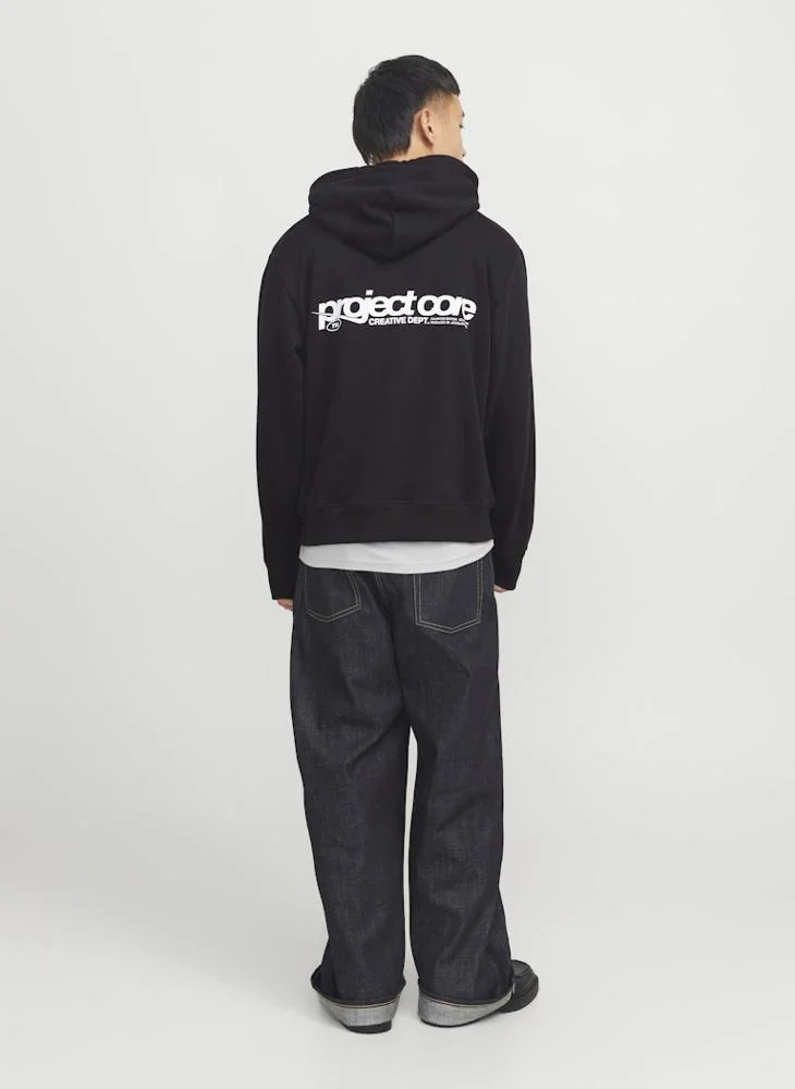 JACK & JONES Jcounion Print Sweat Hood Noos