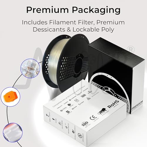 NFIL3D Premium HS PLA+ Clear Glass - 3D Printing Filament | Compatible with All 3D Printers | 1.75mm | 1Kg Gross Weight - Image 4