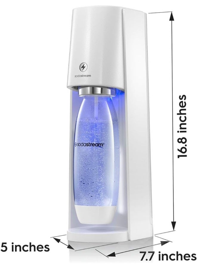 SodaStream SodaStream E-TERRA Sparkling Water Maker Bundle (White), with CO2, Carbonating Bottles, and bubly Drops Flavors  - Image 2