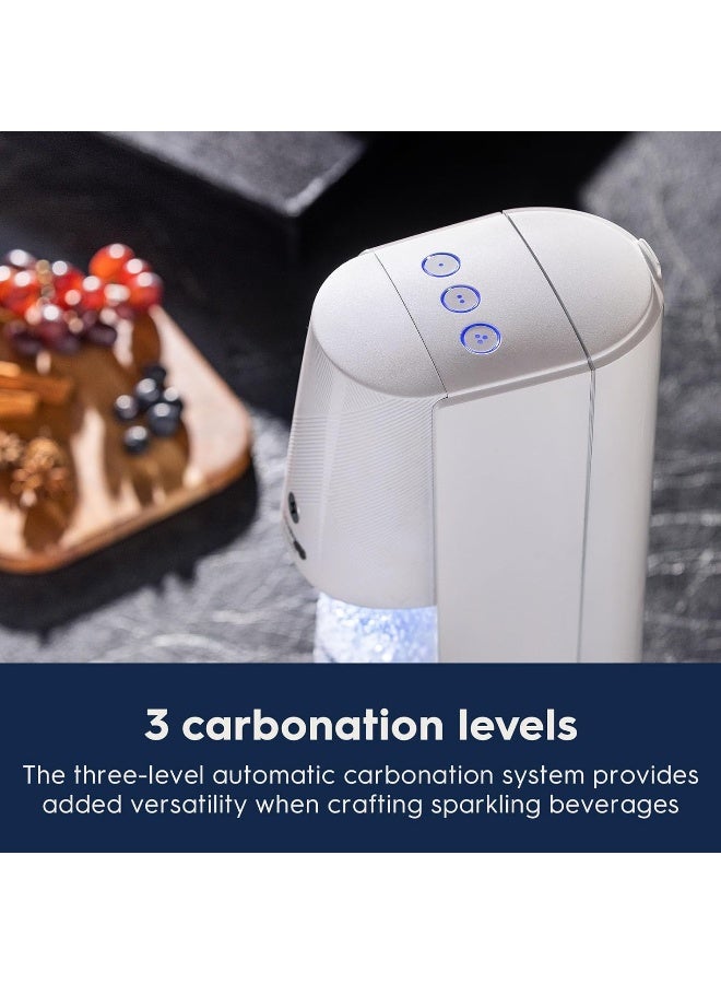 SodaStream SodaStream E-TERRA Sparkling Water Maker Bundle (White), with CO2, Carbonating Bottles, and bubly Drops Flavors  - Image 4