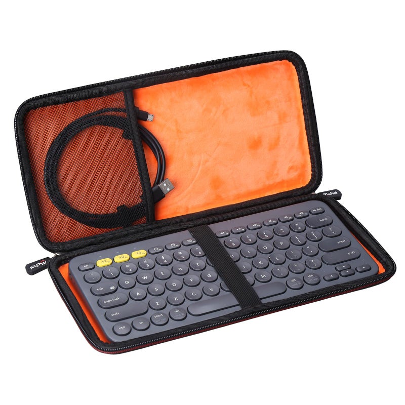 Mchoi حافظة سفر صلبة Mchoi متوافقة مع لوحة المفاتيح متعددة الأجهزة Logitech K380/K810/K811 وملحقاتها، حافظة فقط - Image 2