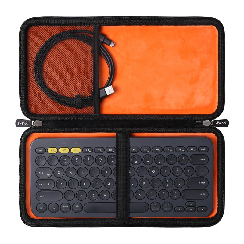 Mchoi حافظة سفر صلبة Mchoi متوافقة مع لوحة المفاتيح متعددة الأجهزة Logitech K380/K810/K811 وملحقاتها، حافظة فقط - Image 1