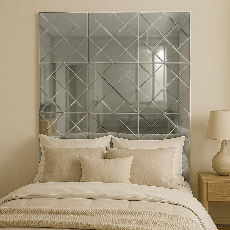 AMC Acrylic Mosaic Silver Tile Self-Adhesive Waterproof Size (12x12 Inch) Pack of 10 - Image 4