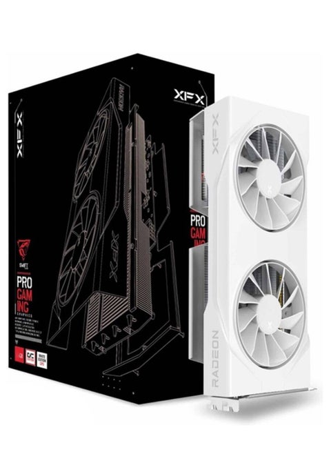 Swift AMD Radeon RX 9060 XT OC Gaming Edition Graphics, 8GB GDDR6 128-Bit Memory, 3320 MHz Boost Speeds, 2048 Stream Processors, 20 Gbps Memory Clock, White | RX-96TSW8GWQ