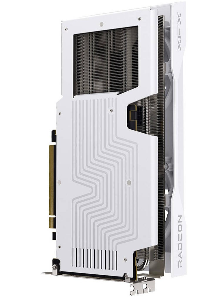 XFX - Swift AMD Radeon RX 9060 XT OC Gaming Edition Graphics, 8GB GDDR6 128-Bit Memory, 3320 MHz Boost Speeds, 2048 Stream Processors, 20 Gbps Memory Clock, White | RX-96TSW8GWQ - Image 1