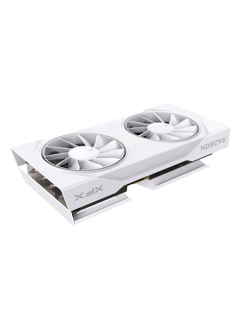 XFX - Swift AMD Radeon RX 9060 XT OC Gaming Edition Graphics, 8GB GDDR6 128-Bit Memory, 3320 MHz Boost Speeds, 2048 Stream Processors, 20 Gbps Memory Clock, White | RX-96TSW8GWQ - Image 1