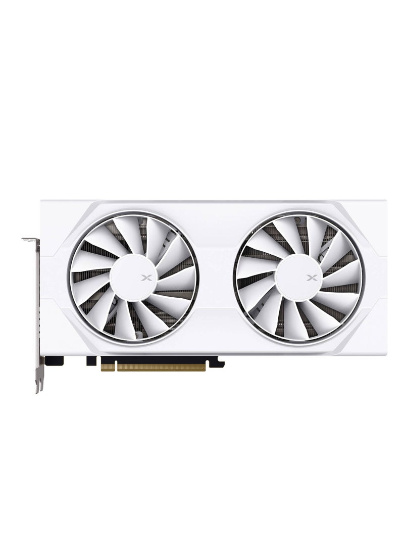 XFX - Swift AMD Radeon RX 9060 XT OC Gaming Edition Graphics, 8GB GDDR6 128-Bit Memory, 3320 MHz Boost Speeds, 2048 Stream Processors, 20 Gbps Memory Clock, White | RX-96TSW8GWQ - Image 1
