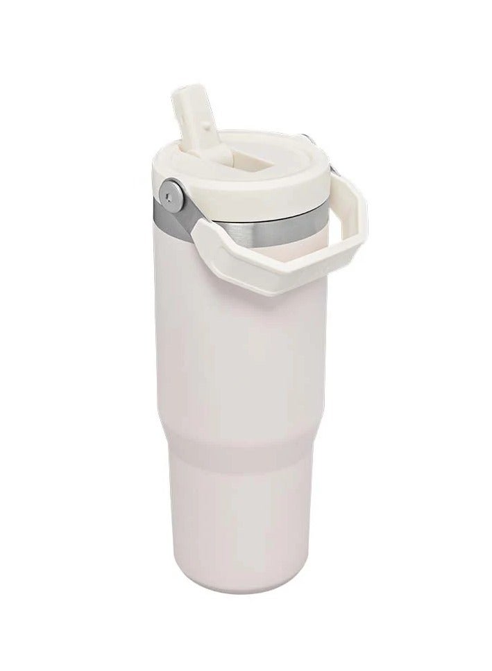 Stanley Classic 30oz Iceflow Flip Straw Tumbler ROSE QUARTZ - Image 2
