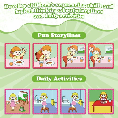 Kasfalci Sequencing CardsSequence Board Game for KidsSpeech Therapy Materials Toys for AutismStory StorytellingSocial SkillsSentence BuildingPreschool Learning ActivitiesClassroom Homeschool - Image 5