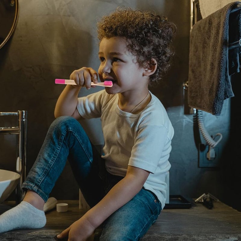 5Pcs Charcoal Soft Bristles Toothbrushes With Round Wooden Handles For Travel - Image 3