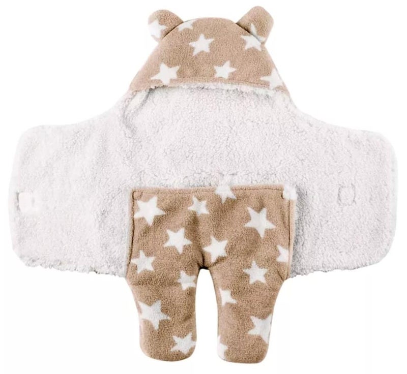 BRANDONN Baby Blankets New Born Combo Pack of Wearable Swaddle Wrapper Security Blanket for Kids for 0-6 Month Babies (Beige, Pink, 70 cm x 70 cm) - Image 4