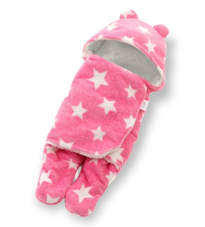 BRANDONN Baby Blankets New Born Combo Pack of Wearable Swaddle Wrapper Security Blanket for Kids for 0-6 Month Babies (Beige, Pink, 70 cm x 70 cm) - Image 3