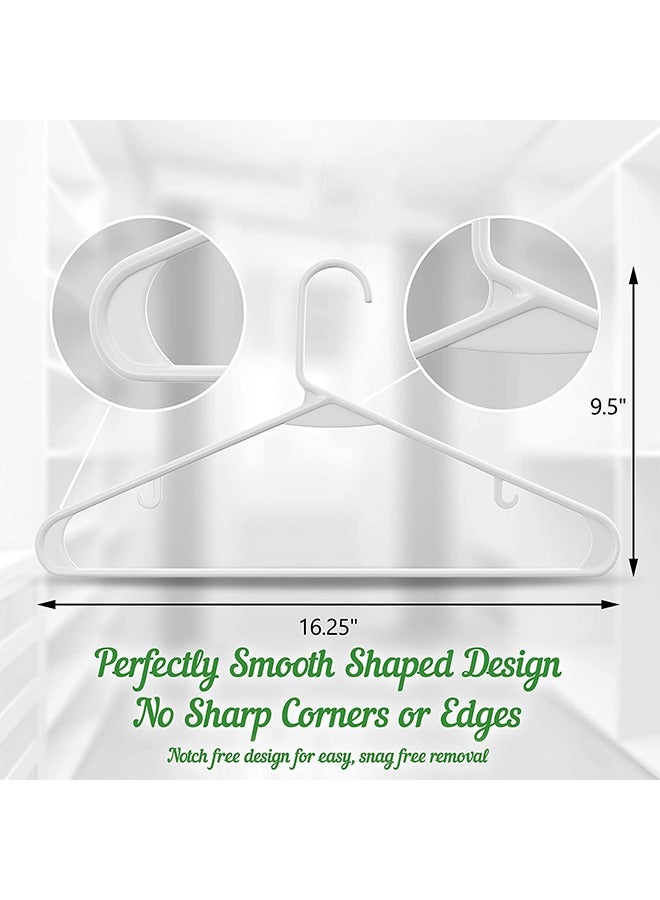 MIXDE 40 Plastic Hangers, Durable Hangers with Non-slip Pads, Space-Saving Easy Track Organizer Hangers - Image 3
