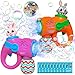 Weilim Kids Bubble Gun Toys 2 Pack Bunny Bubble Blowers with 10 Bubble Solution Refills Automatic Bubble Machine for Toddlers Age 3 Outdoor Party Easter Gifts for Boys Girls - Image 2