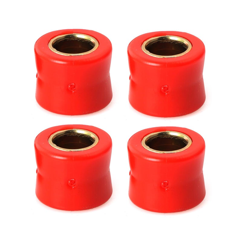 Minho 4Pcs 12MM Rear Shock Absorbing Suspension Bushing Set in Rubber Material Compatible with Most Motorcycles Scooter ATV UTV Go KartRed Color - Image 3