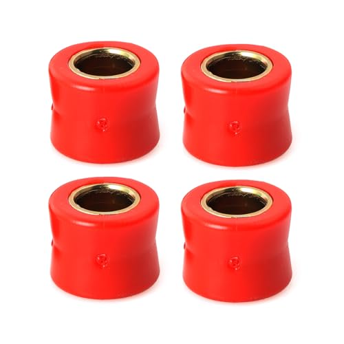 Minho 4Pcs 12MM Rear Shock Absorbing Suspension Bushing Set in Rubber Material Compatible with Most Motorcycles Scooter ATV UTV Go KartRed Color - Image 1