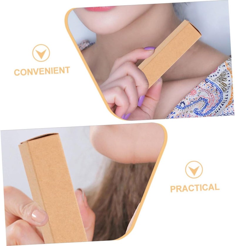 SOPOTUTU 50pcs Elegant Lip Balm Packaging Box Kraft Paper Lip Gloss Cases Essential Oil Bottles Storage Compact - Image 3