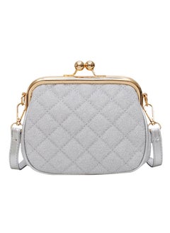 Plaid Machine Sewing Thread Clutch White