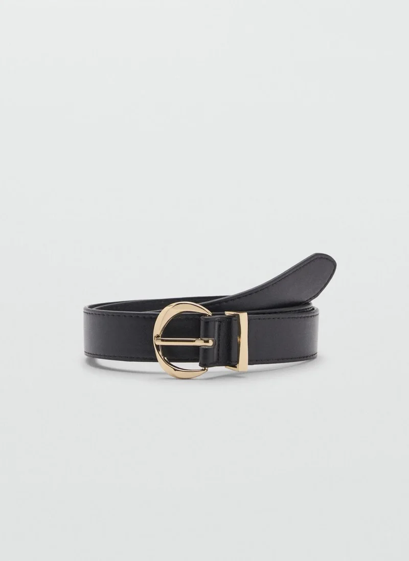 مانجو Casual Oval Buckle Belt