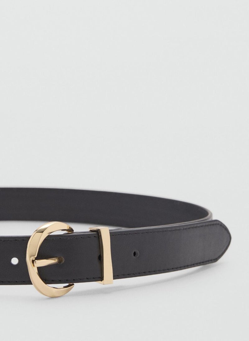 MANGO Casual Oval Buckle Belt  - Image 2