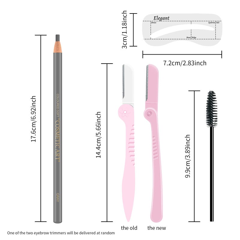 Ownest 6 Pcs Peel-off Eyebrow Pencil Tattoo Makeup and Microblading Supplies Set for Marking, Filling and Outlining, Waterproof and Durable Permanent Eyebrow Liner-Grey - Image 2