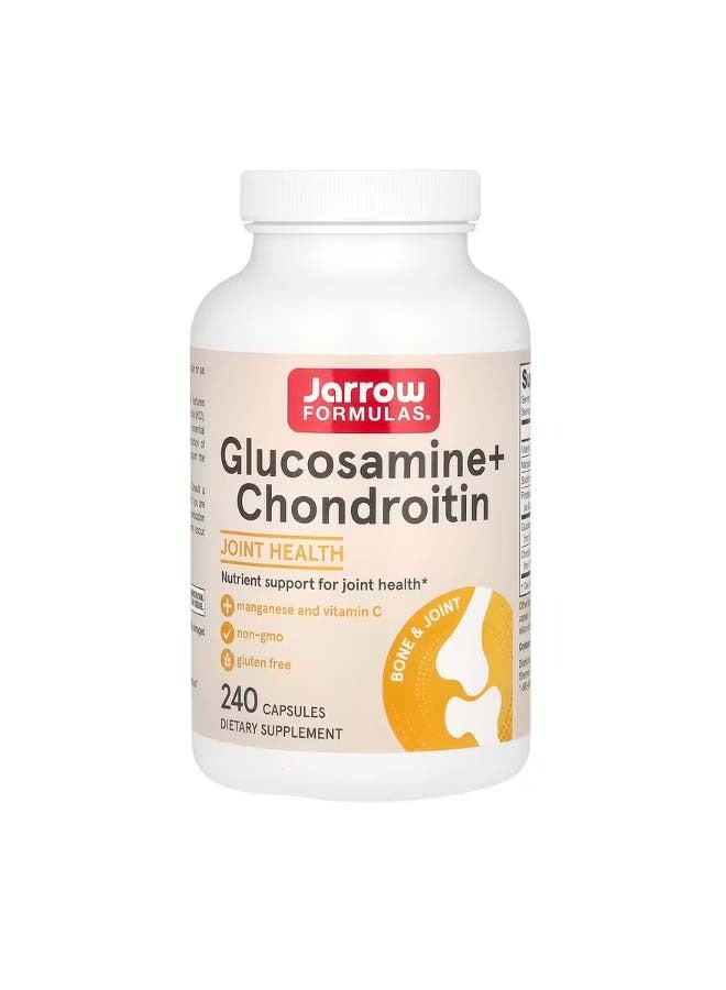 jarrow formulas Glucosamine and Chondroitin 240 Capsules - Image 1