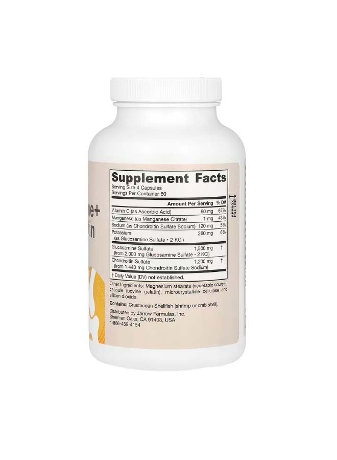 jarrow formulas Glucosamine and Chondroitin 240 Capsules - Image 2