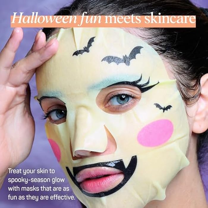 SpaLife Beauty Halloween Face Mask Hauntingly Chic Bundle | Korean Facial Masks | Firming and Detoxifying Face Mask Set | Halloween Gifts for Women | Facial Sheet Masks | 8 Pack - Image 3